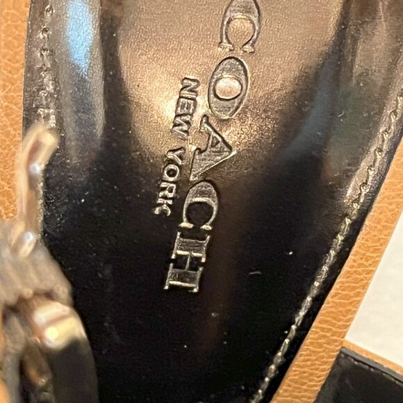 Coach Women’s Lanora Soft Grain Leather Open Toe Slingback Ginger  6.5M - Picture 7 of 14